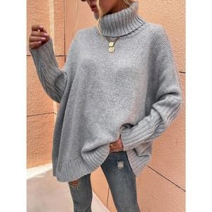 Cozy Gray Turtleneck Sweater